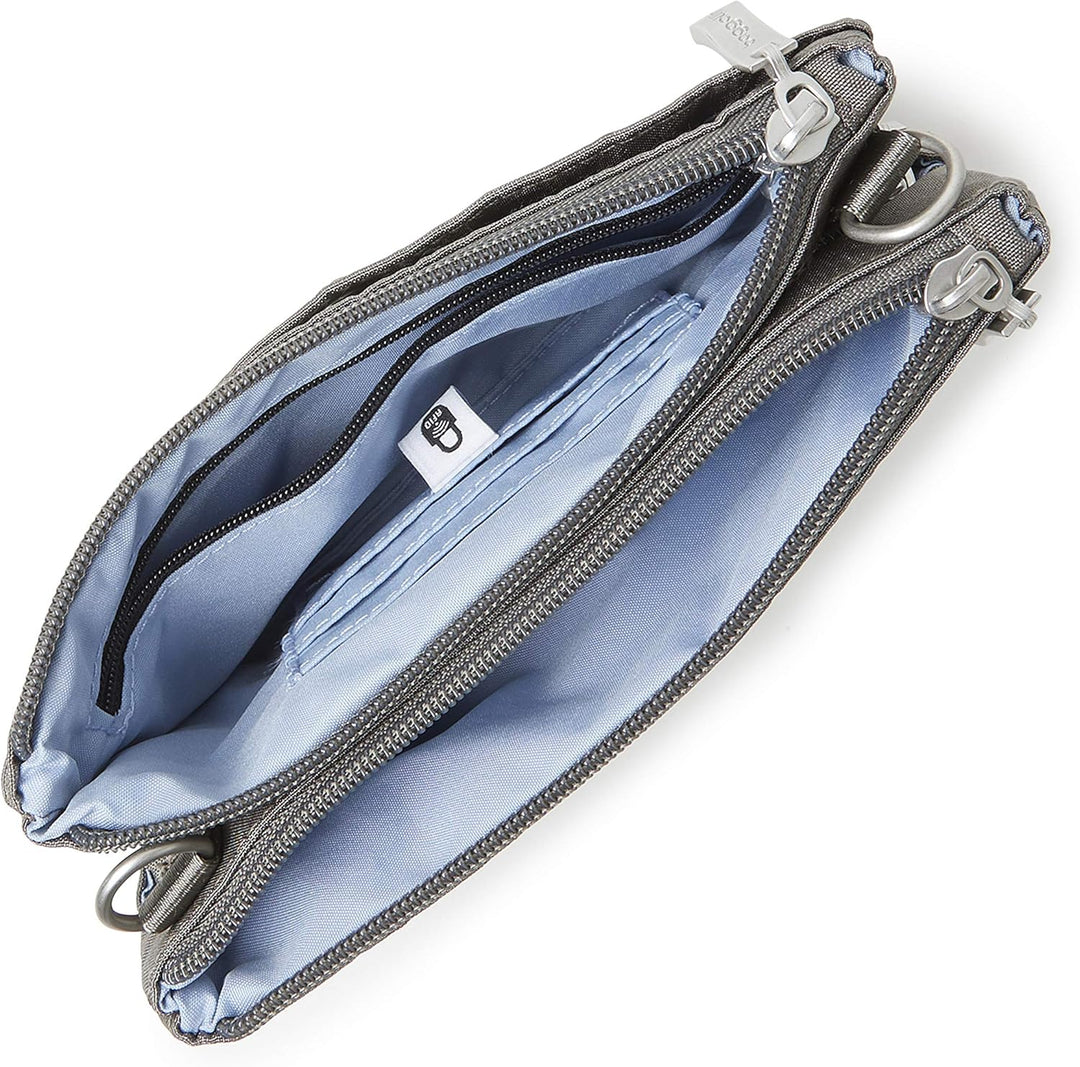 Baggallini Damen New Classic Small Crossbody Bag Subway Umhängetasche klein, Einheitsgrösse Grau, Gr