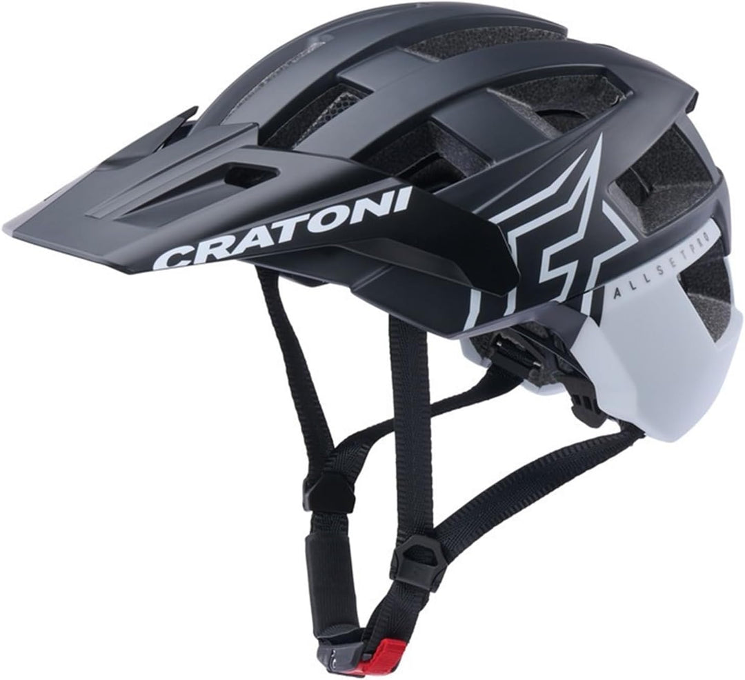 Cratoni MTB - Fahrradhelm AllSet Pro schwarz/weiss matt, M