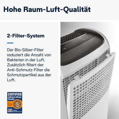 De'Longhi Luftentfeuchter Tasciugo Ariadry Multi DDSX220 – elektrischer Raumentfeuchter und Luftrein