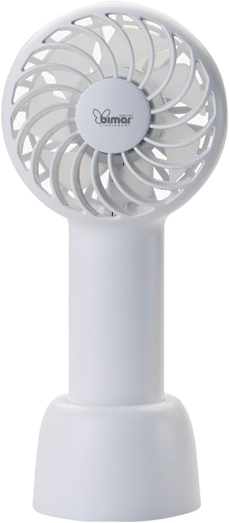 bimar VA50 Mini-Ventilator, tragbar, wiederaufladbar, mit USB-Kabel, Einstellung der Intensität und