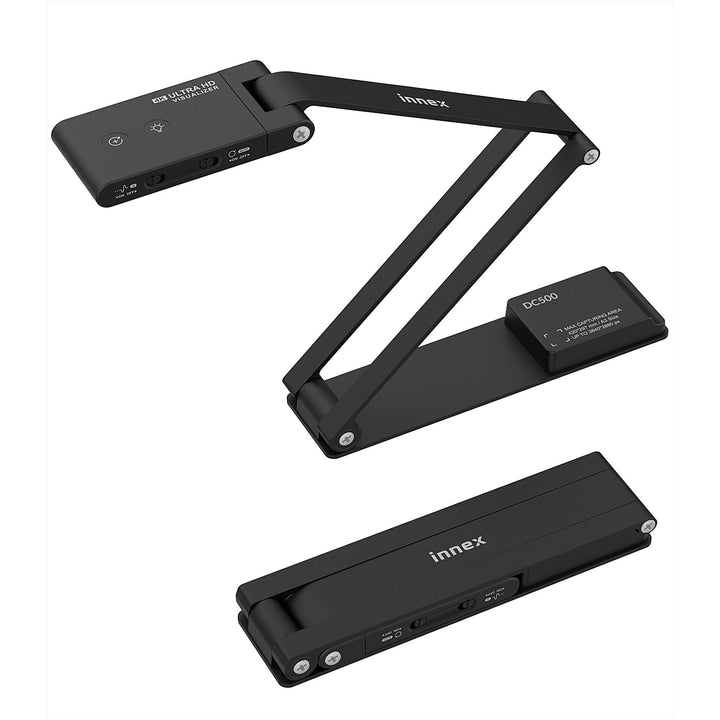 Innex DC500, Tragbare 13MP 4K USB Dokumentenkamera und Webcam, Rauschunterdrückungsmikrofon, Dualer
