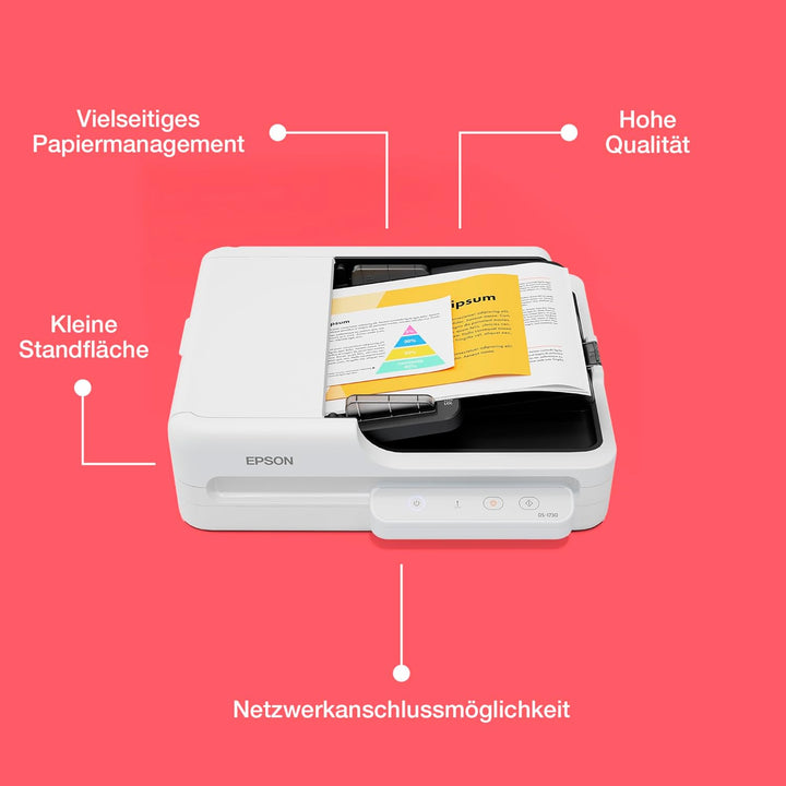 Epson Workforce DS-1730 DIN A4-Dokumentenscanner, ADF 60 Seiten