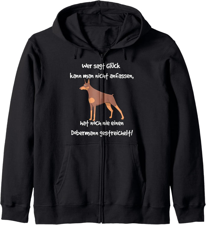Dobermann Lustiger Hund Spruch Geschenk Kapuzenjacke