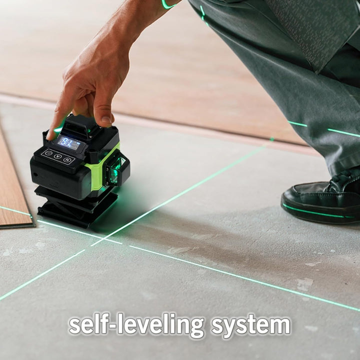 Kreuzlinienlaser mit Stativ, 16 Line Laser Level IP54 Wasserwaage 360° Kreuzlinienlaser Selbstnivell