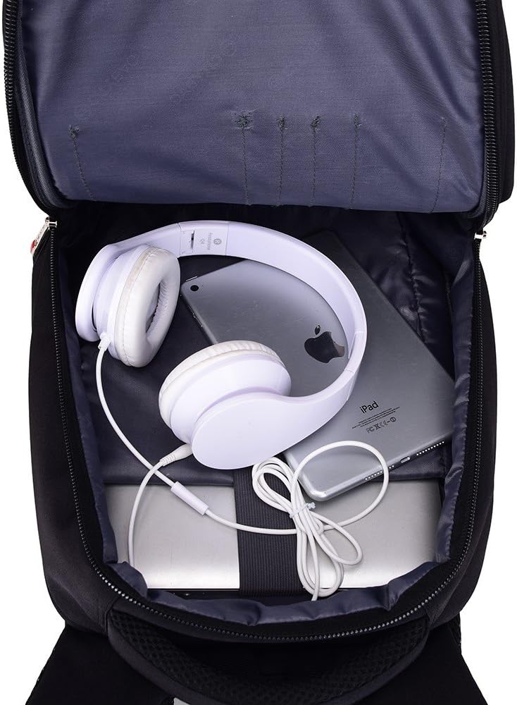 City Bag - Unisex Rucksack mit Laptopfach 15,6“ - geeignet für Büro/Schule/Uni - Schwarz, Schwarz