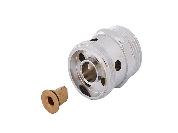 JS ROHRBELUEFTER DN20 AG 1" x AG M38x1,VERCHROMT