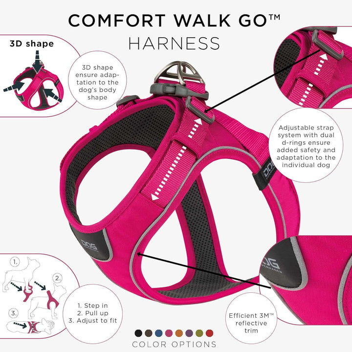 DOG Copenhagen Comfort Walk Go Hundegeschirr, Wild Rose (Pink), Grösse XXS Wild Rose | Pink XXS, Wil