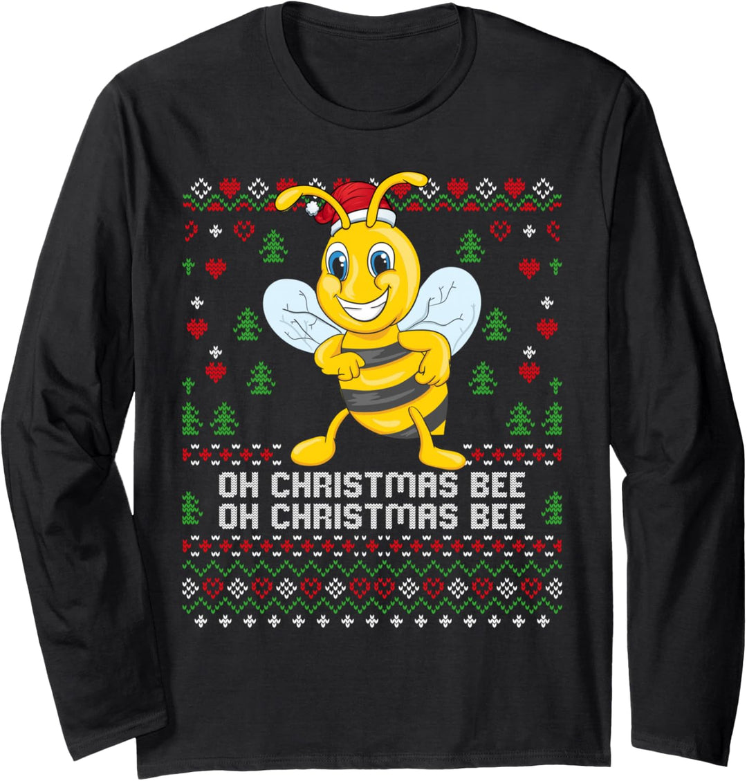 Oh Christmas Bee Keeper Honey Beekeeper Hässlicher Weihnachtspullover Langarmshirt