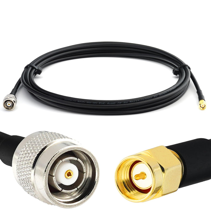 7m SMA Stecker auf RP-TNC Stecker RG58 Koaxialkabel — 7 Meter Verlustarmes Antennenkabel Verlängerun