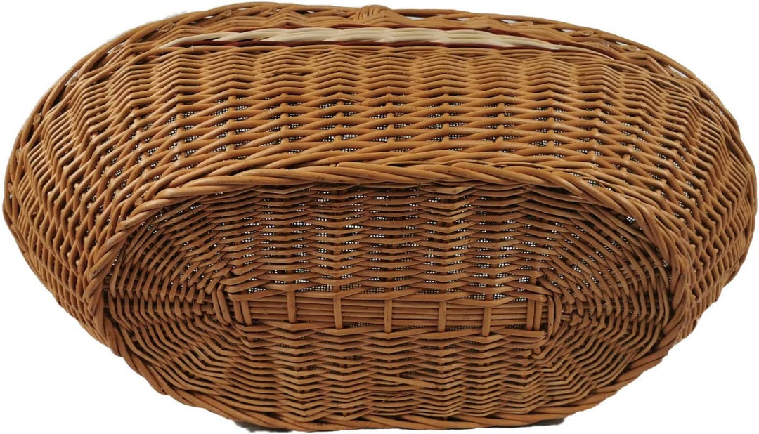 Kaminholzkorb aus Weide mit Jute (72x43x44 cm), 72x43x44 cm