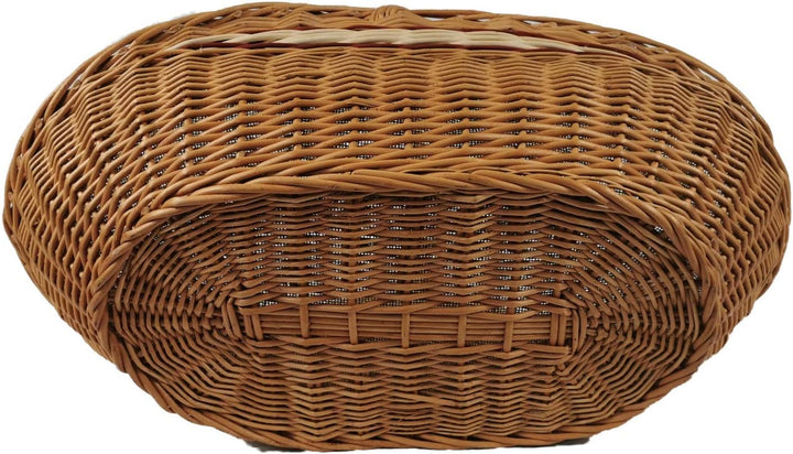 Kaminholzkorb aus Weide mit Jute (72x43x44 cm), 72x43x44 cm