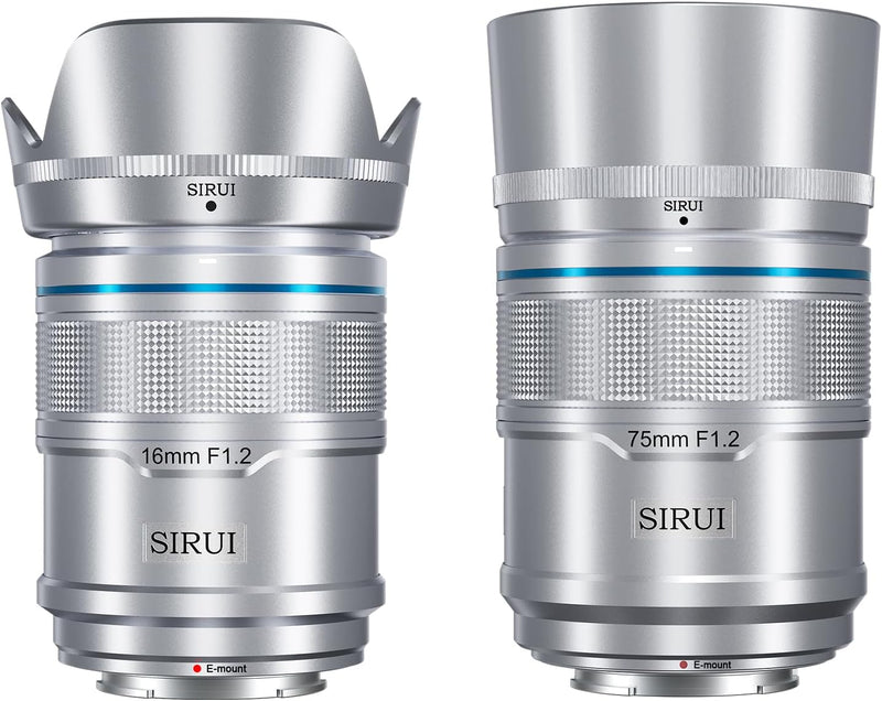 SIRUI Sniper 16mm 75mm Autofokus Objektiv Set, F1.2 Weitwinkel APS-C Kamera Objektiv für A5 A6 A7 FX