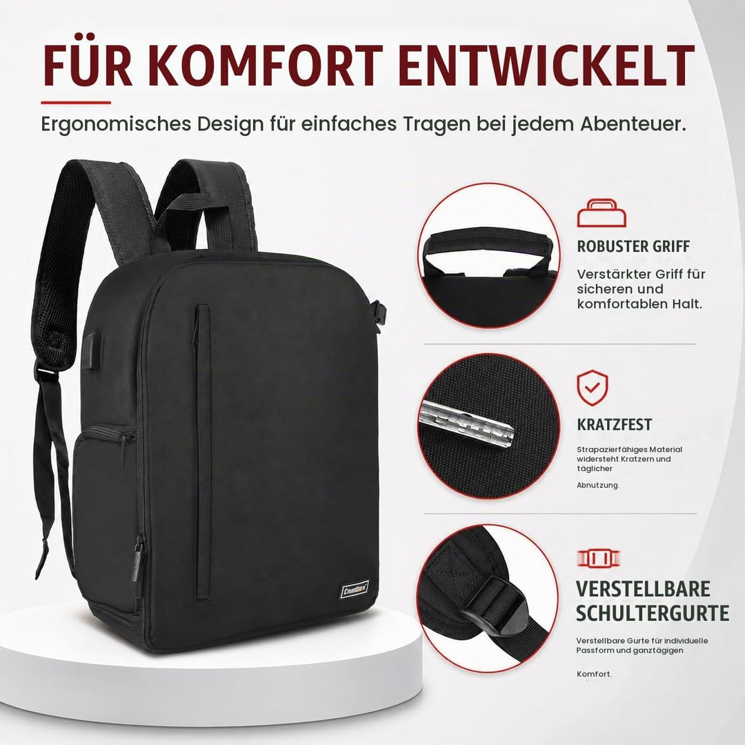 Cwatcun Kamerarucksack Professional für Spiegellose SLR/SLR Kamera wasserdichte Kameratasche Kompati