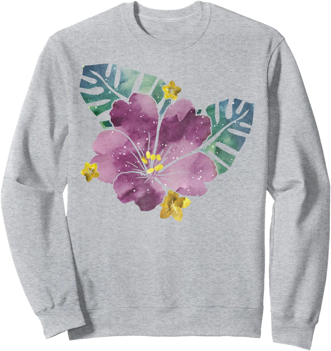 Trendy Watercolor Flower Sweatshirt