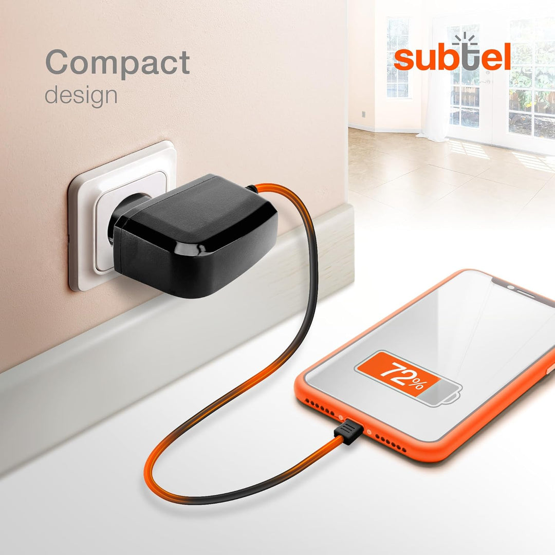 subtel Micro USB Ladegerät - 1A / 1000mA Ersatz Ladekabel kompatibel mit Sony SRS-XB31, SRS-XB10, SR