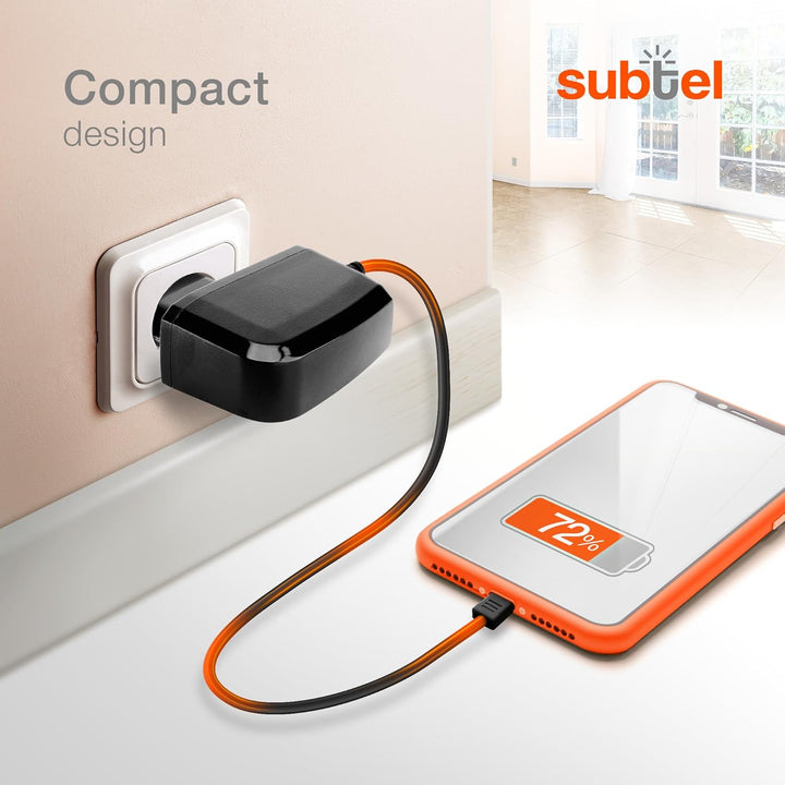 subtel Micro USB Ladegerät - 1A / 1000mA Ersatz Ladekabel kompatibel mit Sony SRS-XB31, SRS-XB10, SR
