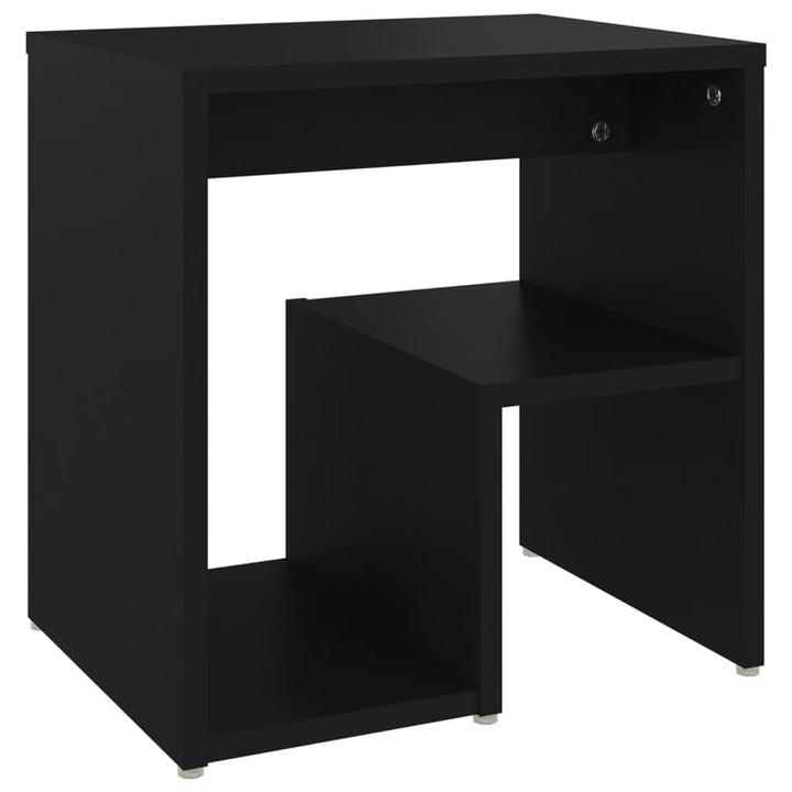 vidaXL Nachttisch mit Regal Nachtschrank Nachtkonsole Nachtkommode Schlafzimmer Schrank Kommode Beis