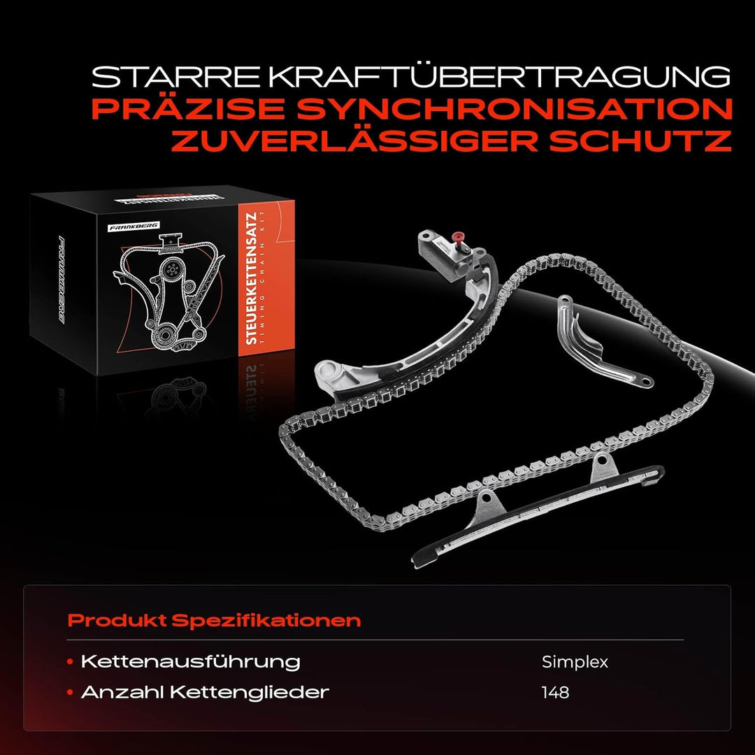 Frankberg Steuerkettensatz Kompatibel mit Yaris NCP1 NLP1 SCP1 1.0L Benzin 2003-2005 135660J010