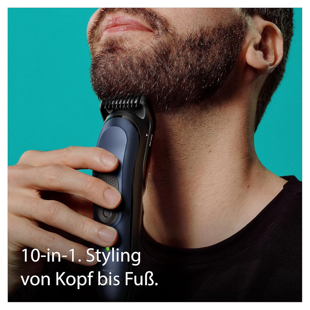 Braun All-In-One Bartpflege Bodygroomer Set, 10-in-1 Barttrimmer, Trimmer/Haarschneider Herren, Haar