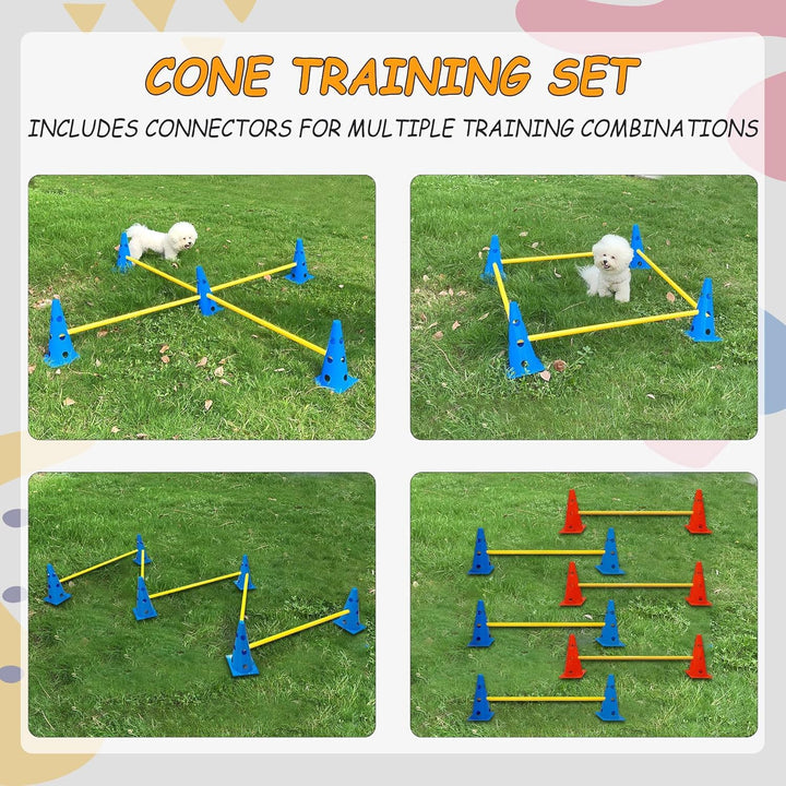 Shengruili Agility Set Hunde,Steckhürdenset Hund,Hund Hürden,Kinder Agility Hürden Hindernisse mit 8