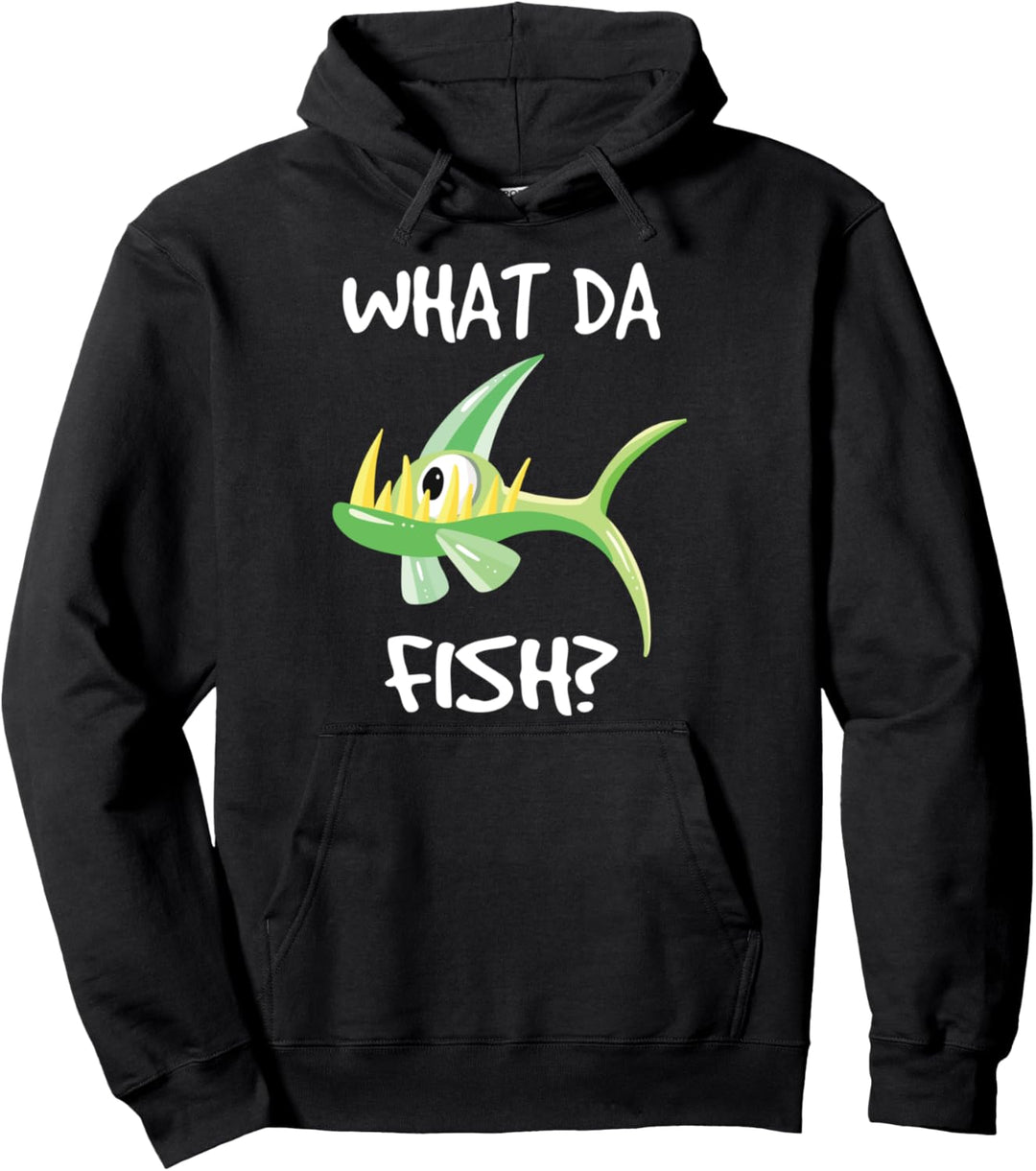 What Da Fish I Angelköder I Angelrute I Fischer & Angler Pullover Hoodie