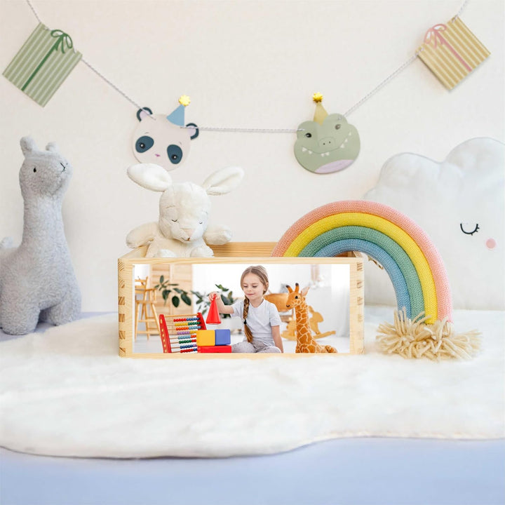 Creative Deco Personalisiert Geschenke Fotogeschenke Holzkiste ohne Deckel | Dein Eigenes Foto und B