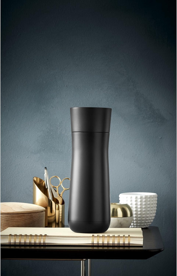 WMF Impulse Isolierbecher 350 ml, Thermobecher mit Automatikverschluss, 360°-Trinköffnung, hält Getr