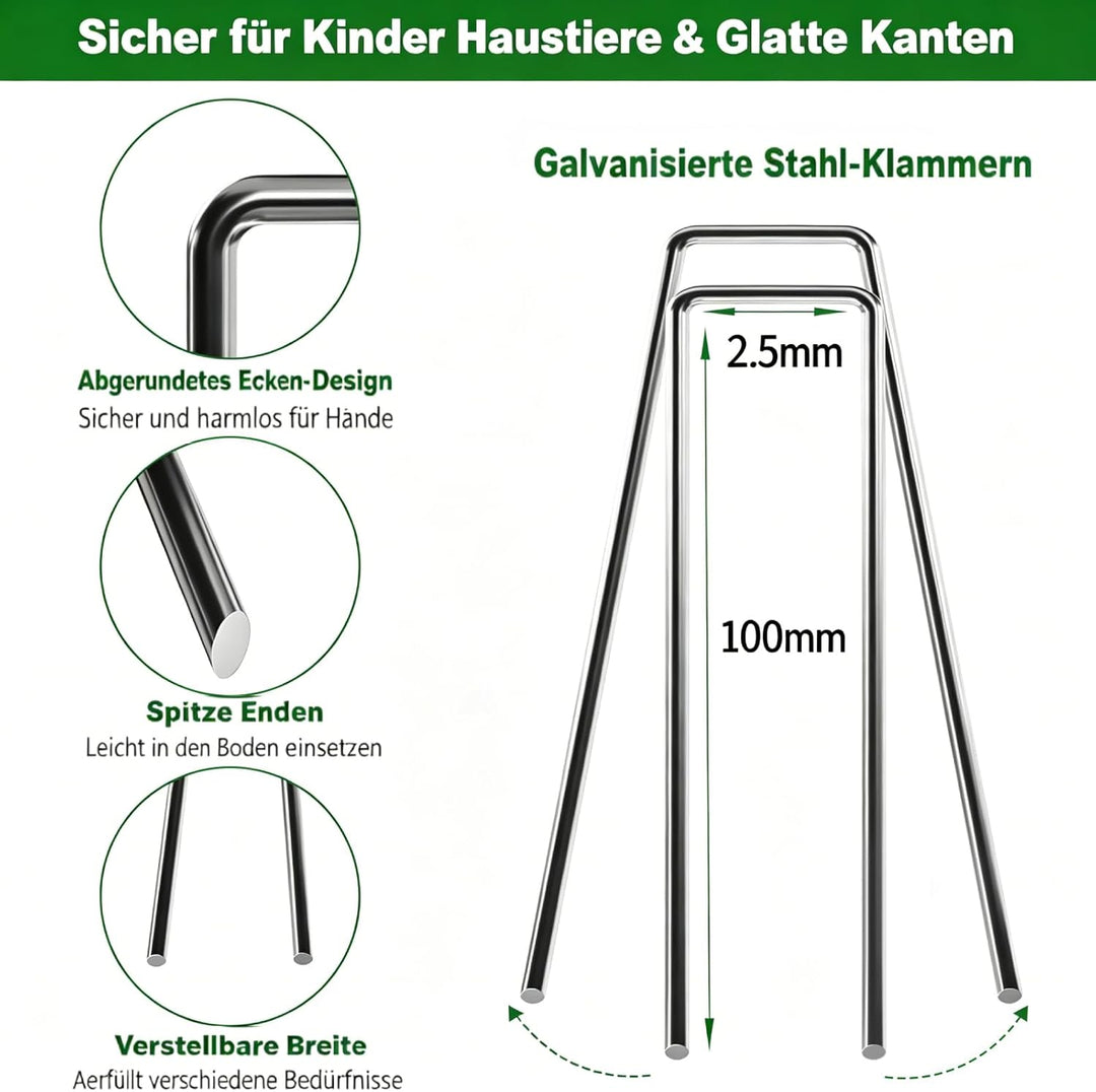 Amagabeli 2.7mm / 5KG Draht Verzinkt Weidezaundraht Garten Spanndraht Bindedraht Zaundraht Verzinkte