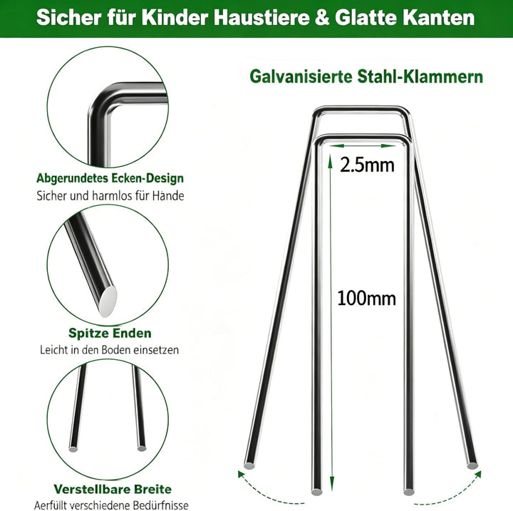 Amagabeli 2.7mm / 5KG Draht Verzinkt Weidezaundraht Garten Spanndraht Bindedraht Zaundraht Verzinkte