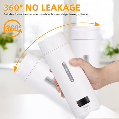 500ML Kleiner Tragbarer Wasserkocher, 3 in 1 Mini Elektrische Wassertasse mit Temperatureinstellung,