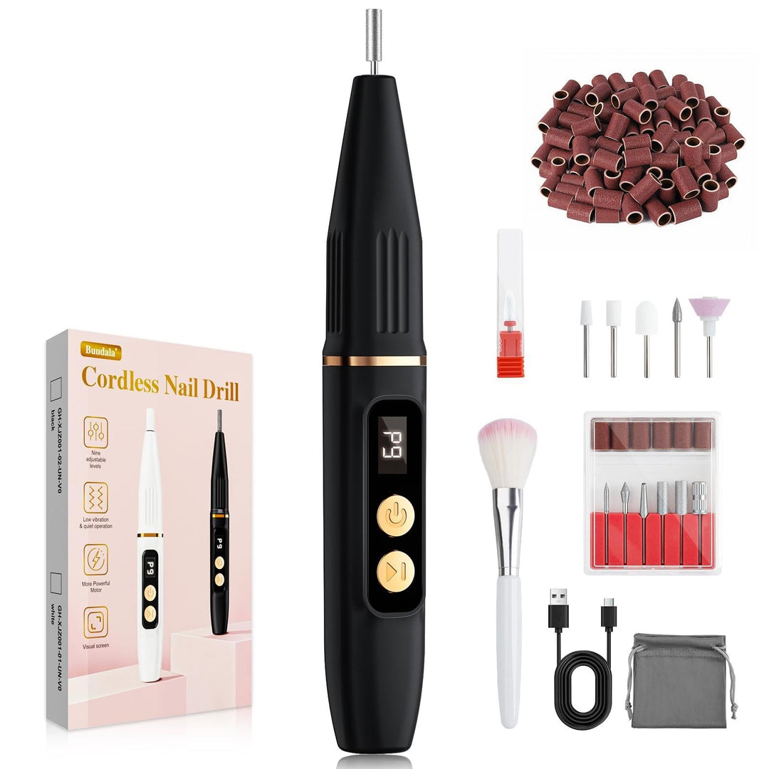 Nagelfräser Kabellos 35000 U/Min Elektrische Nagelfeile, 12 in 1 Fräser Nägel Professionell Nail Dri