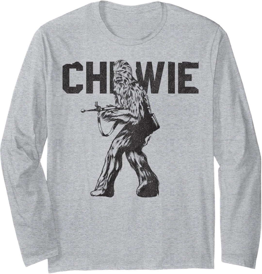Star Wars The Last Jedi Chewie Outlined Name Poster Langarmshirt