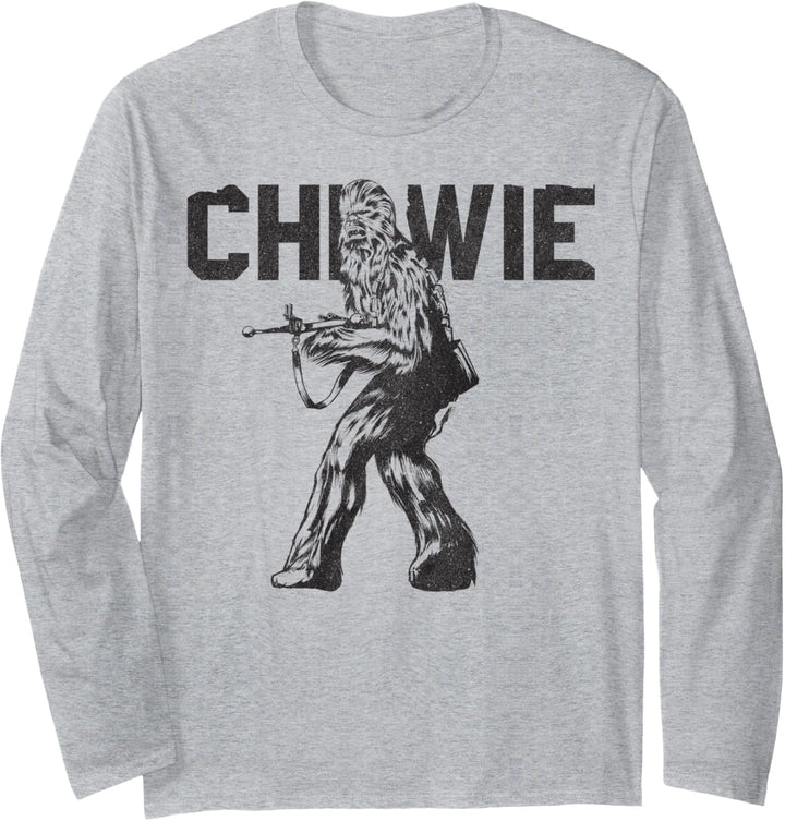 Star Wars The Last Jedi Chewie Outlined Name Poster Langarmshirt