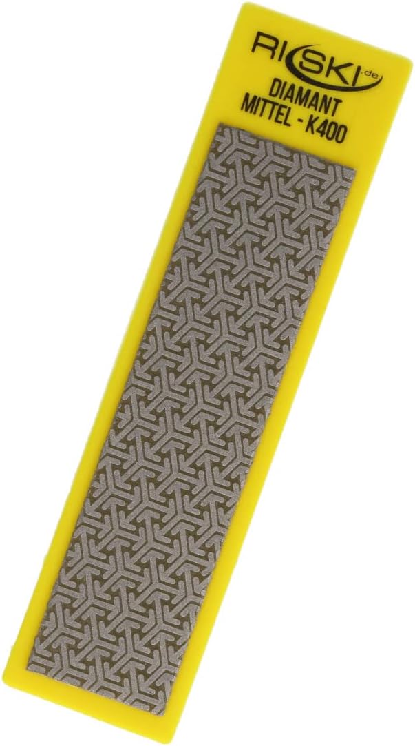 RiSki Diamant Premium Profi Feile - mittel - Korn 400 - gelb - 110x25mm Mittel - Gelb - Körnung 400,