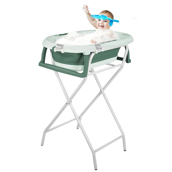 Babybadewanne mit Ständer, ergonomisches Babybad mit Ständer, Organizer für Eltern,Kinderbadewanne m