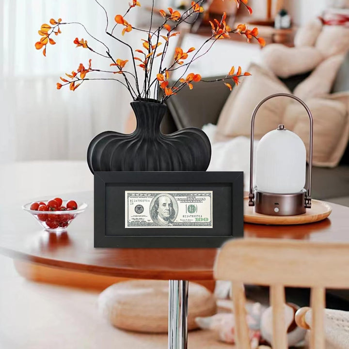 Shadow Box Bilderrahmen, Holz, Dollar-Scheinrahmen, schwarzer Dollar-Bilderrahmen mit Matte, oder 10