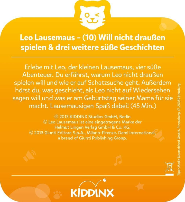 tigermedia tigercard Leo Lausemaus Folge 10 Will nicht draussen spielen Kinder Beschäftigung Unterha