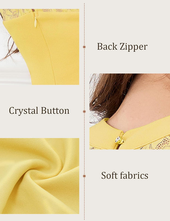 Bbonlinedress Abendkleider elegant für Hochzeit gast festliches Kleid Damen Neckholder Konfirmations