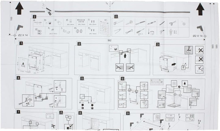 easyPART Kompatibel/Ersatz für Beko 1784430046 Einbausatz Türbefestigung für Möbeltüre an Geschirrsp