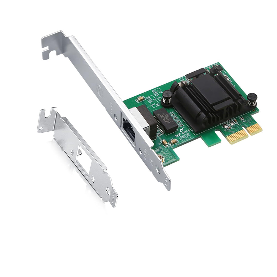 HiFiber Gigabit PCIe Netzwerkkarte, Intel 82574L Chip, 1-Port RJ45 LAN Adapter (NIC), unterstützt VM