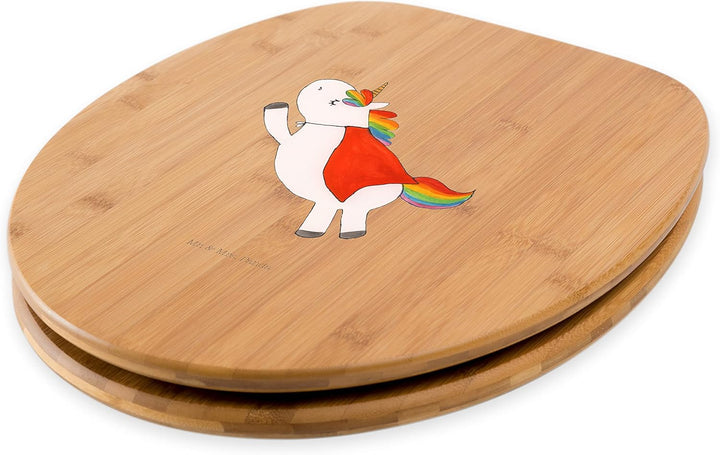 Mr. & Mrs. Panda Motiv WC Sitz Einhorn Super - Geschenk, Mädchen, WC-Sitz, Klobrille, Toilettendecke