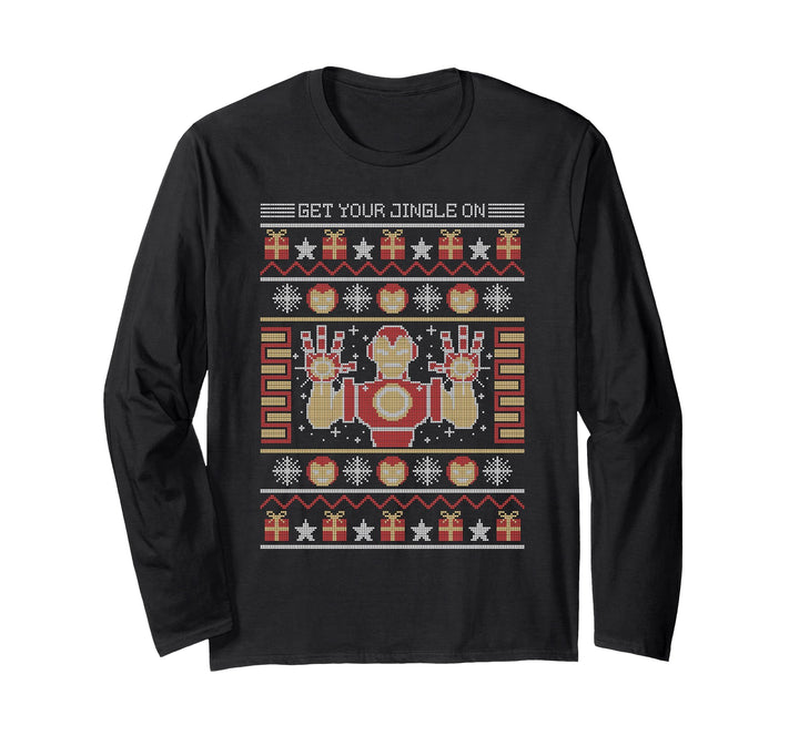 Marvel Iron Man Get Your Jingle On Holiday Sweater Langarmshirt