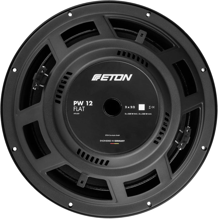 ETON PW 12 Flat – Druckvoller, Flacher 30 cm / 12 Zoll Langhub Subwoofer, Bass fürs Auto, Tiefton La