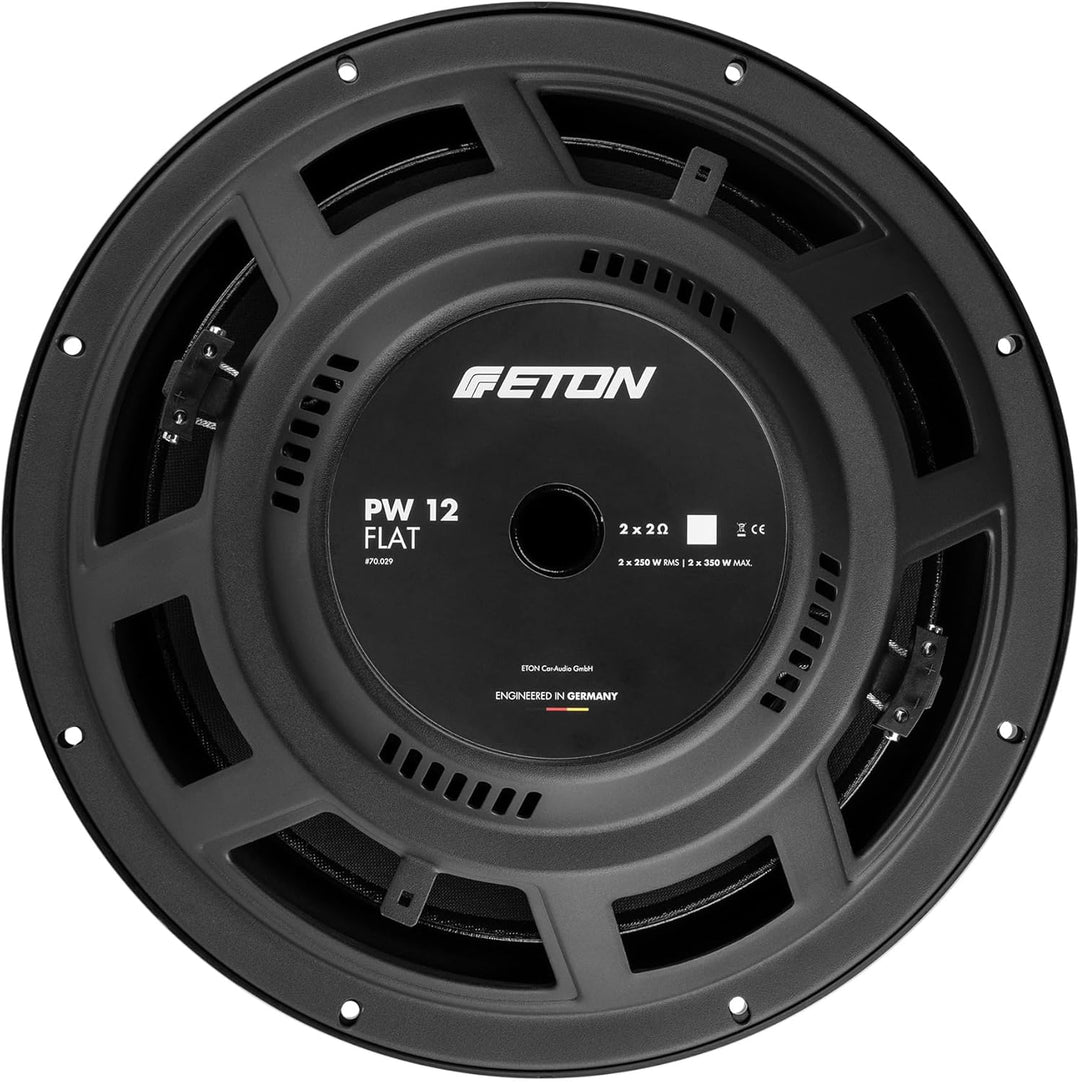 ETON PW 12 Flat – Druckvoller, Flacher 30 cm / 12 Zoll Langhub Subwoofer, Bass fürs Auto, Tiefton La