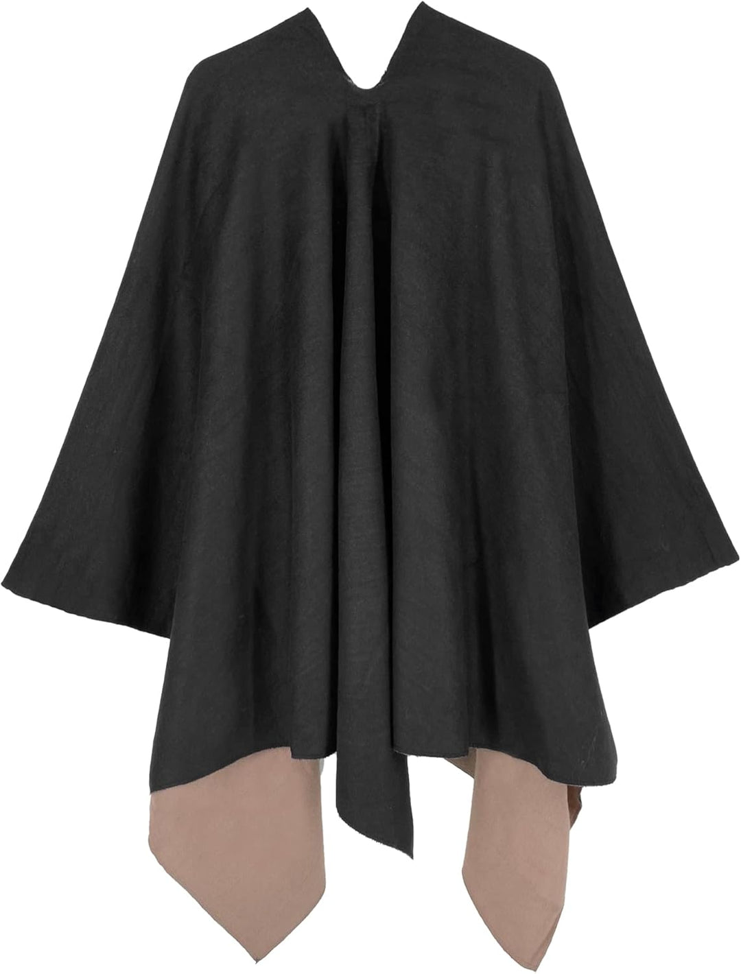 breezy lane Damen Poncho Schal Strick Cape Reversible Wraps Elegant Übergrosse Ruana Cardigan Gesche