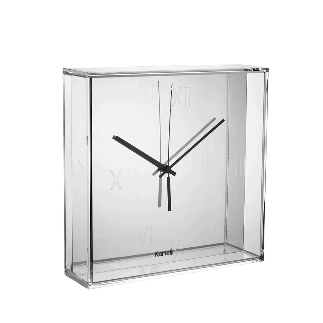 Kartell Tic & Tac Tic und Tac Uhr, Plastik, verchromt, 30 x 30 cm Cromato, Cromato