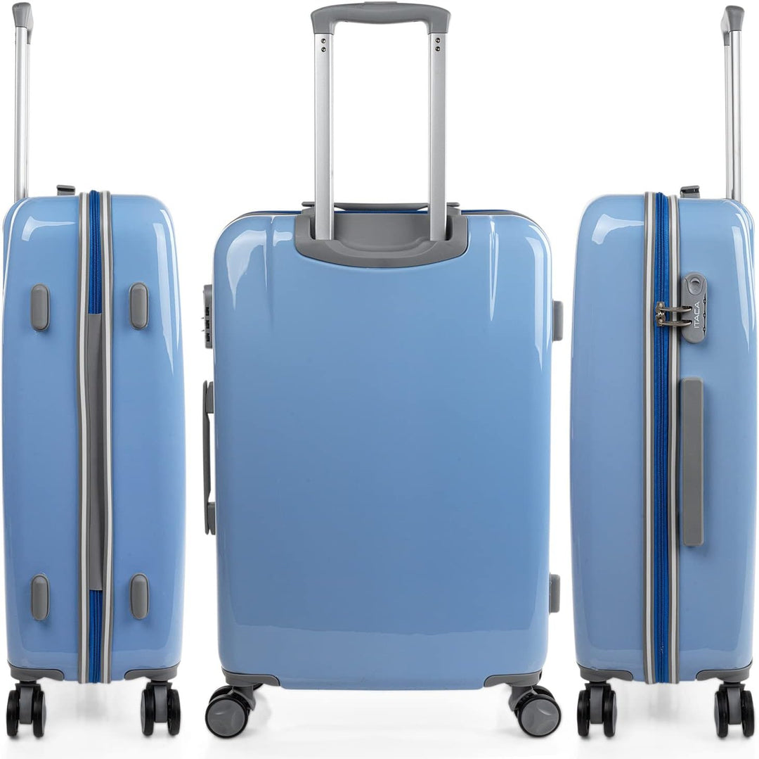 ITACA - Reisekoffer für Kinder. Mittlerer Koffer und Kabinenkoffer mit Kulturbeutel. Widerstandsfähi