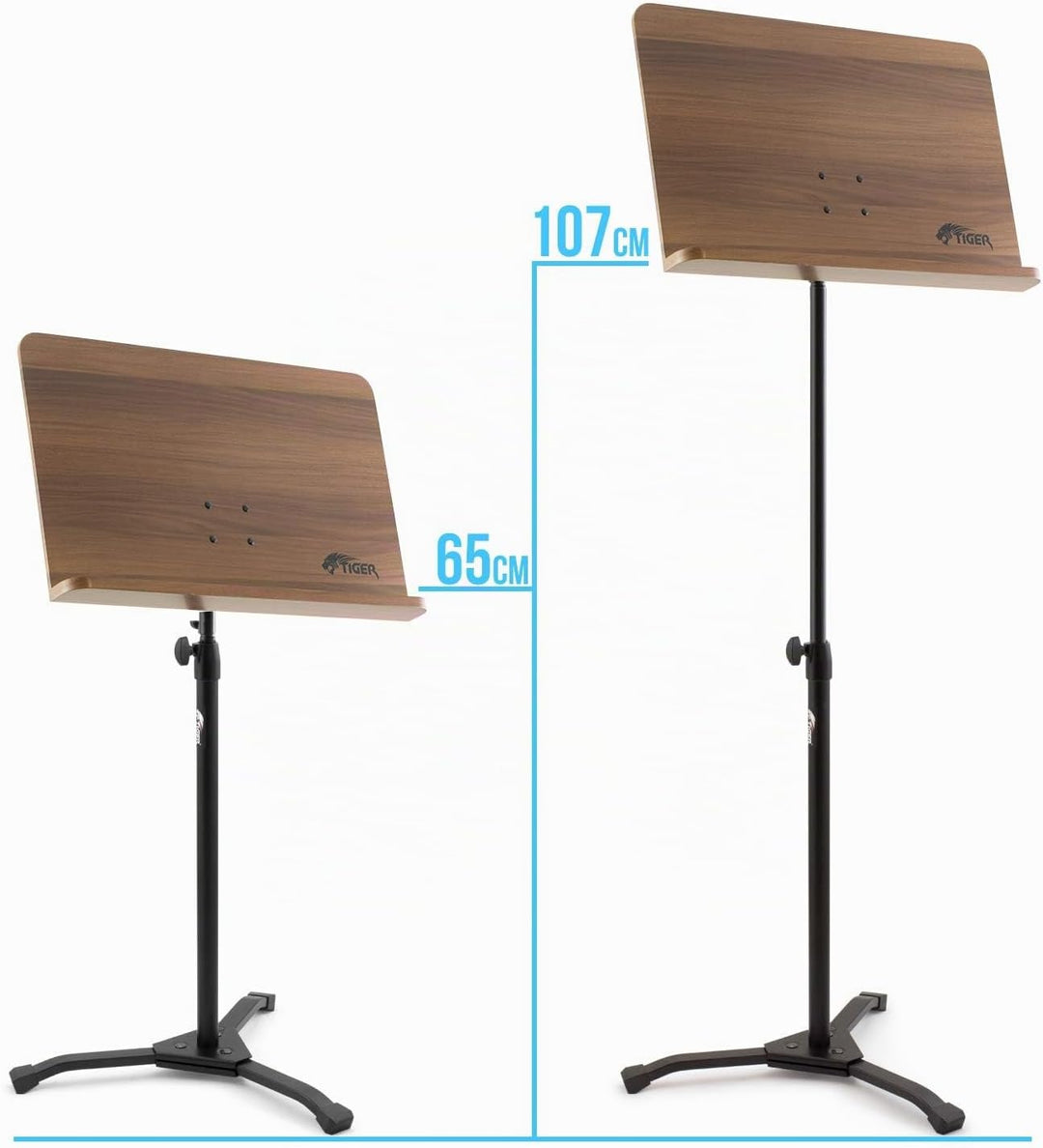 TIGER MUS35-PRO Orchester-Notenpult mit professioneller , robuster Metallbasis, ideal für Schulen, O