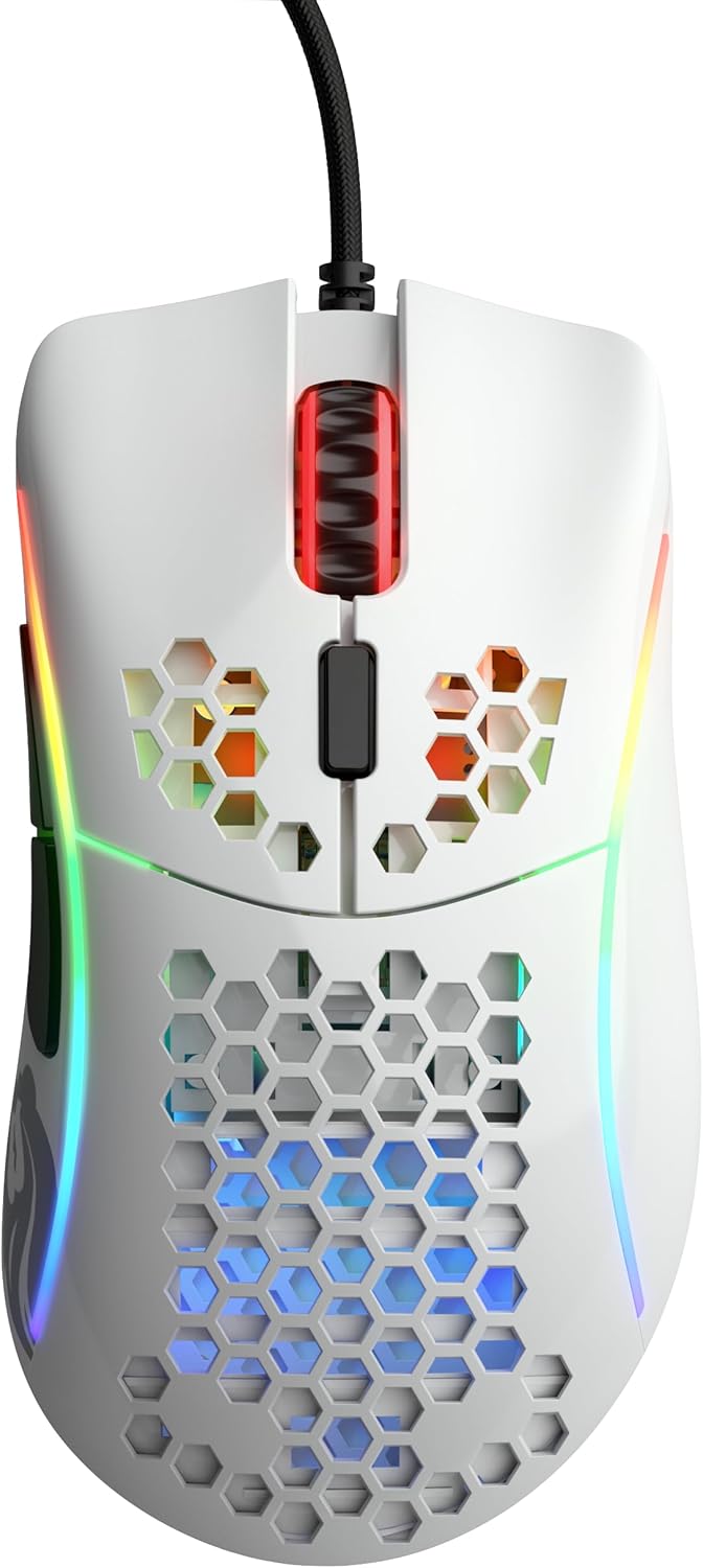 Glorious Gaming Model D- (Minus) Wired Gaming Mouse – superleichtes Wabendesign mit 61 g, RGB-Beleuc