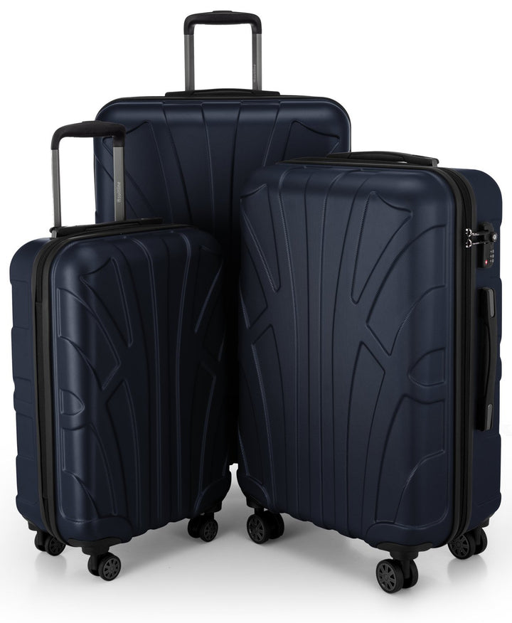 Suitline 3er Koffer-Set Trolley-Set Rollkoffer Hartschalen-Koffer Reisekoffer, TSA, (55 cm, 66 cm, 7